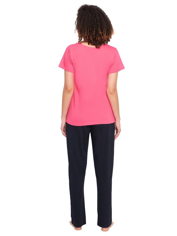 Image of Clovia Women's Cotton Printed Top & Pyjama Set