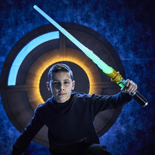 Star Wars Power-Kristall Lichtschwert, 7 Farben & 10 Kristalle, 50+ Farbwechsel-Kombinationen, Lichter & Geräusche, Spielzeug für Jungen und Mädchen ab 4 Jahren