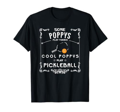 Divertida idea de regalo de camisa: ¡Cool Poppy Play PICKLEBALL! Camiseta