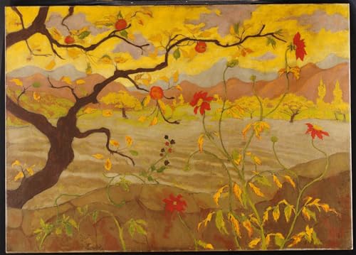 Peinture murale arbre fruitier Paul Ranson pour tableau décoration salon moderne 60x90