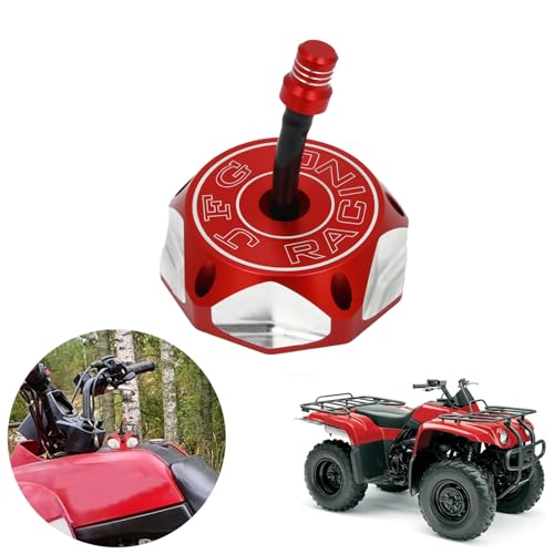 Bouchon de réservoir carburant CNC rouge JFG RACING pour moto DRZ 400 et LTZ 400