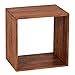 WOHNLING Debout étagères en Bois Massif Sheesham 43,5 cm étagère Cube Design Style campagnard de Table Produit Naturel étagère en Bois