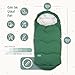 Voksi Explorer Stroller Footmuff, All Natural Wool and Down, Universal Fit, Multi Purpose Use, Designed in Norway, Stroller Bunting Bag (Green)