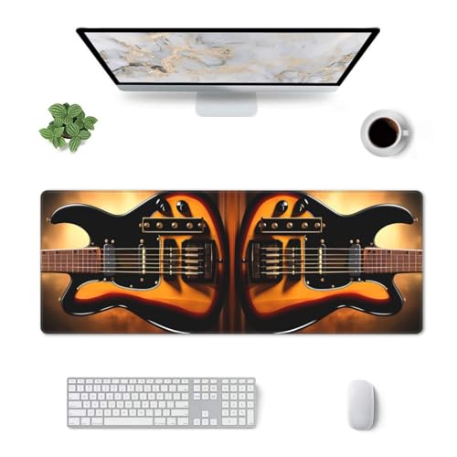 Tapis de clavier imprimé guitare en caoutchouc résistant - 3