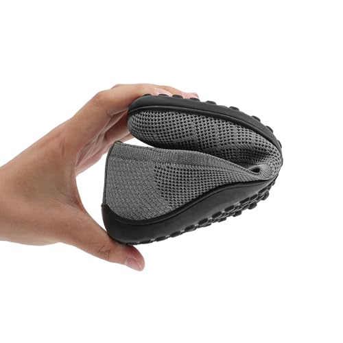 Image of KBZone Women's Flat Shoes Round Toe Knit Ballet Flat Comfort Dressy Flat Walking Shoes