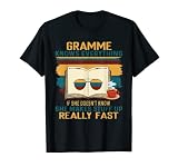 Livres de lecture vintage et café Gramme Knows Everything T-Shirt