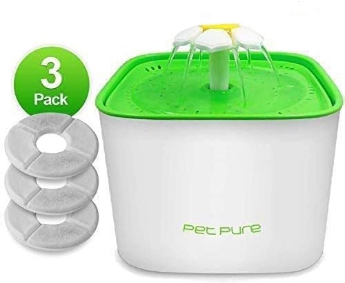 Automatic Pet Water Fountain,Cat Flower Water Fountain Drinking Bowl, 2.5L Comes With 3 Filters