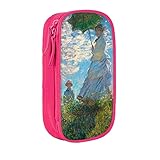 ペンケース クロード モネ 油絵 日傘さす女性 大容量 二層 筆箱 筆入れ 学生 子供 児童 筆袋 小物収納 多機能 男の子 女の子 小学生 中学生 文房具 高校生 大学生 社会人用 シンプル かわいいプレゼント