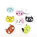 20x Arts Crafts Flatback Colorful Lovely Clothing Accessory Decoration Handmade Cute Multi Pattern Computer Painting Sewing Wood Buttons Supplies NK0102 Cat