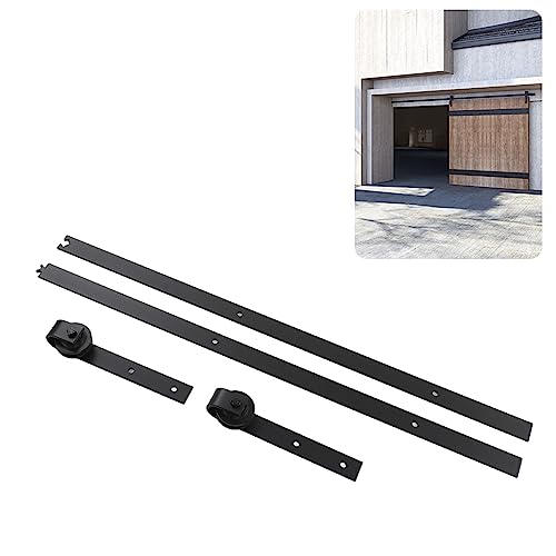 Kit de Ferragens para Porta de Celeiro Deslizante Pista Rolos de Porta de Armazém Sala de Estar para