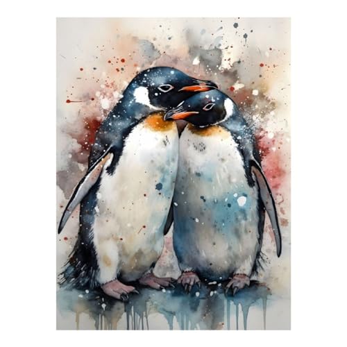Peinture diamant pingouins POLIUAWS le cadeau DIY idéal pour adultes