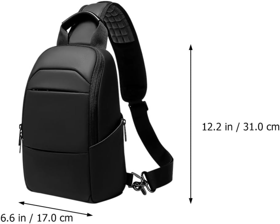 Operitacx Men’s Waterproof Pvc Crossbody Shoulder Bag, Wear-resistant Small Chest Pack for Travel and Outdoor Use, Portable Storage Bag for Men