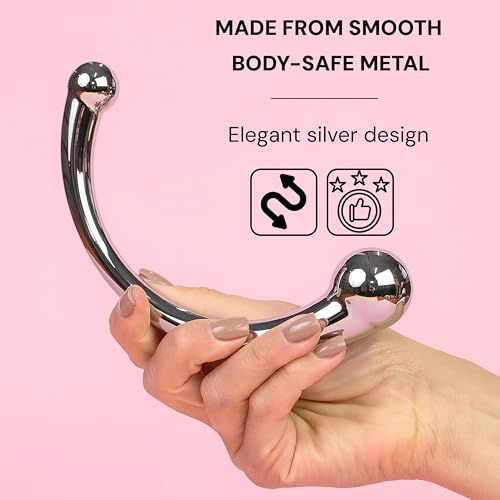 Doppeldildo Analplug metall 16cm. Prostata dildo Doppel dildo für Männer und Frauen Dildo Analplug stahl Sexspielzeug, Silver Anal dildo Anal plug metall Weight 355g Dildo männer A110S