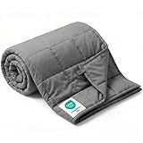 Smart Queen Weighted Blanket for Adults (15 lbs, 48” x 72”, Twin Size) Breathable Heavy Throw Blanket for 120-160 lbs, Soft Thick Blankets with Cooling Glass Beads, All Season, Machine Washable, Grey