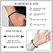 Initials Bracelets for Men Letter Link Handmade Natural Black Onyx Tiger Eye Stone Beads Braided Bracelet, Adjustable Charm Bracelet Jewelry Gifts for Him (M)