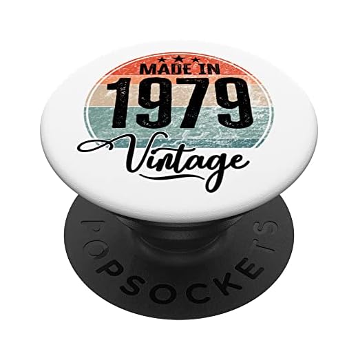 Birthday Vintage Año de nacimiento 1979 cumpleaños bday PopSockets PopGrip Intercambiable