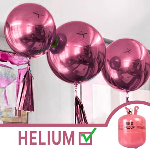 Image of PartyWoo Metallic Pink Large Balloons 4 pcs 36 Inch Giant Big Jumbo Pink Latex Balloons for Birthday Valentine's Day Wedding Baby Shower Anniversary Graduation Party Decorations Pink-G104