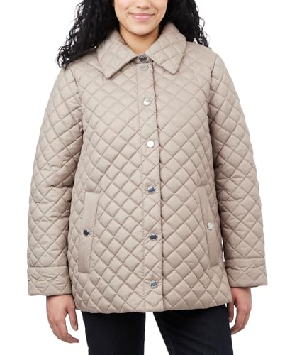 Effortlessly Chic Anne Klein Women's X-Large Quilted Jacket in Tan – Your Cozy Companion - Image 5