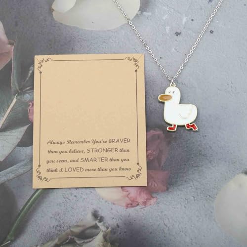 BNQL Duck Necklace Duck Gifts for Duck Lovers Jewelry Cute Duck Gifts Cartoon Duck Owner Gift Duck Charms Pendants Necklace4