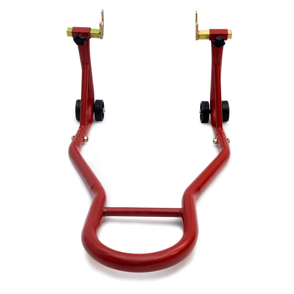 Béquille lève-Moto Support Roue arrière avec fourches pour Prise sur diabolos - Rouge