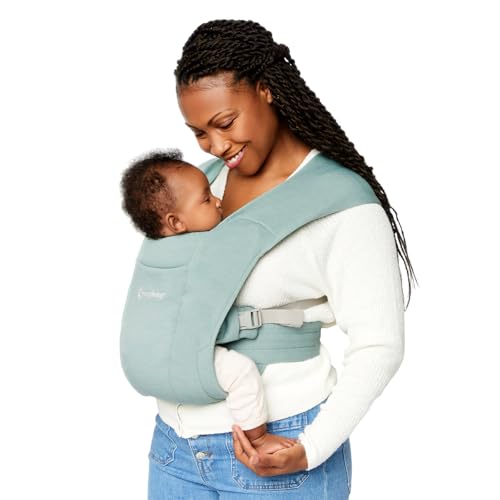 Ergobaby Embrace Newborn Baby Carrier for Infants 0-12 Months (7-25 lbs) - Ergonomic 2-Position Infant Carrier with Head and Neck Support, Hip-Healthy Positioning - Jade Green by Ergobaby - Used condition - US$89.47