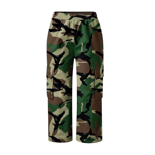 Women's Cargo Capris Pants Loose Casual Hiking Trousers Lightweight Travel Summer Camouflage Cropped Pants Pockets4