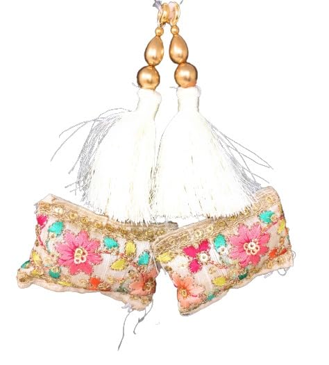 Image of Set of 2 Blouse Latkan 10 cm 15650 (Color : White)