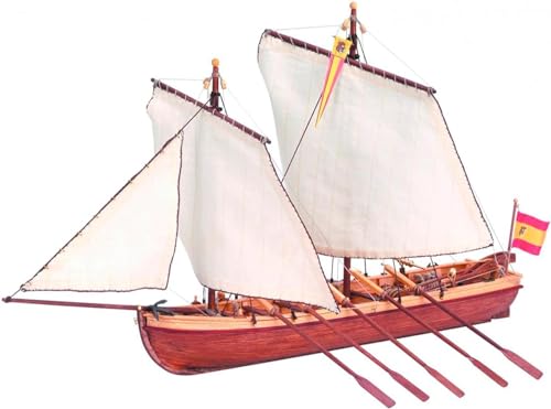 Wooden Ship Model Kit – Spaniard Captain’s Boat, Santísima Trinidad – Model 19014, 1:50 Scale – Models to Assemble – Initiation Level -  Artesania Latina