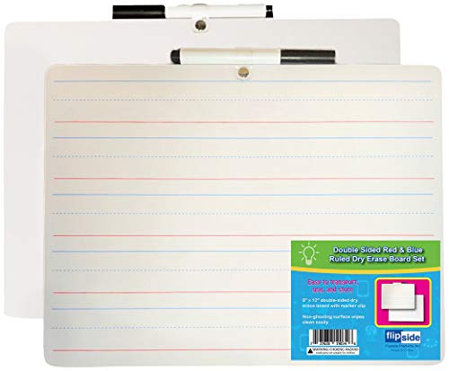 Flipside Two-Sided Dry Erase Board with Pen, 9 x 12 inches, White/Lined,2010561 image 2