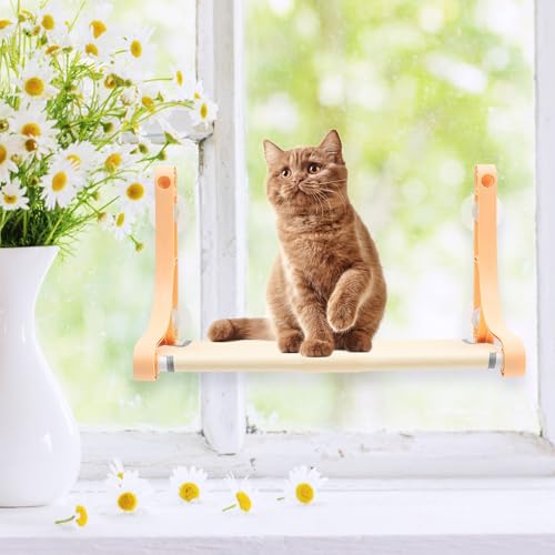 Hamac pour chat de fenêtre orange avec ventouses pour cage - 5