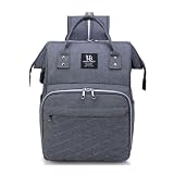 Mochila Bolsa Maternidade Bebê Menino Menina Impermeável Térmica (Cinza)