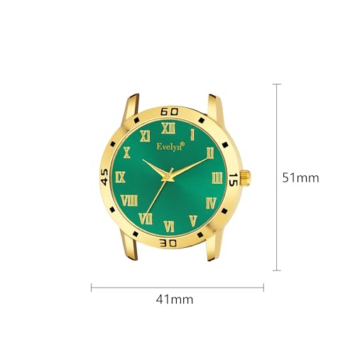 Evelyn Analog Watch, Green Dial, Two-Tone Gold and Silver Bracelet - Image 4
