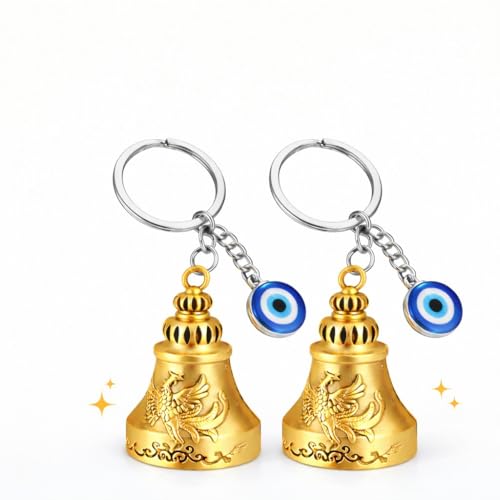 Image of AutokraftZ Blue and Silver Evil Eye Keychain for Bike /Car - Stylish, Protective & Anti-Rust Key Ring, Durable Design, Perfect for Riders & Drivers, Adds Unique Touch to Your Vehicle (Pack of 1)