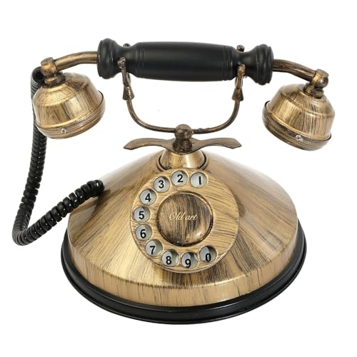 Nautical Vintage Metal Brass Antique Look Telephone Victorian Old Classic Look Landline Non Working Dummy Telephone Only for Decoration - Image 2