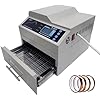 INTSUPERMAI Reflow Oven T-937 Micro-computer Control Reflow Soldering Machine Automatic Infrared & Hot Air Reflow Oven 306 mm322mm Drawer Size Lead Free Reflow Soldering Machine 110V 2300W