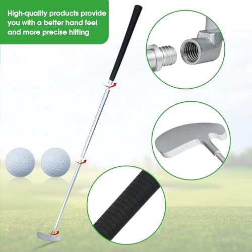 Golf Putter - Golf Putters Right Handed &Left Handed for Beginner Youth, Removable Mini Golf Clubs Set - 33" Golf Putters with 2 Standard Double Layer Construction Golf Balls - Image 3