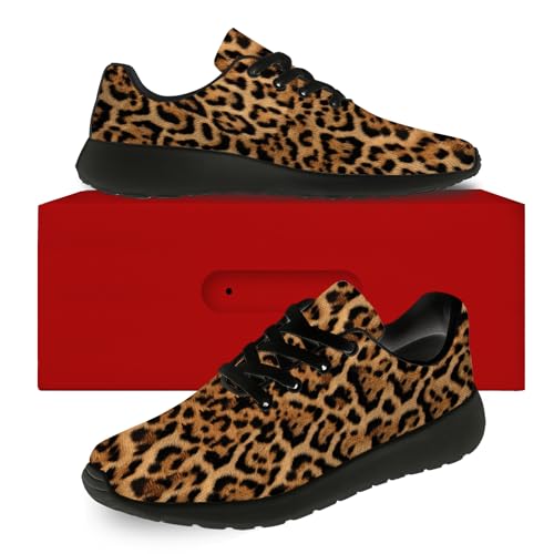 Mens Womens Leopard Print Running Shoes Tennis Walking Athletic Sneakers2