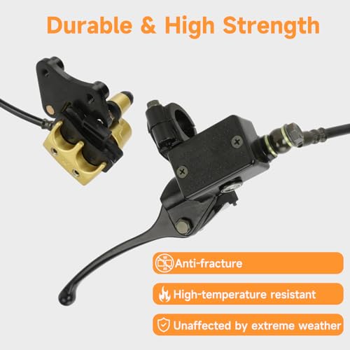 FVRITO Front Disc Hydraulic Brake Master Cylinder Caliper Assembly and Pads for 50cc 70cc 90cc 110cc 125cc SSR Apollo RFZ Taotao Coolster SDG 107 Thumpstar Pitster Pro DHZ Chinese Pit Dirt Bike Parts by FVRITO - Image 2