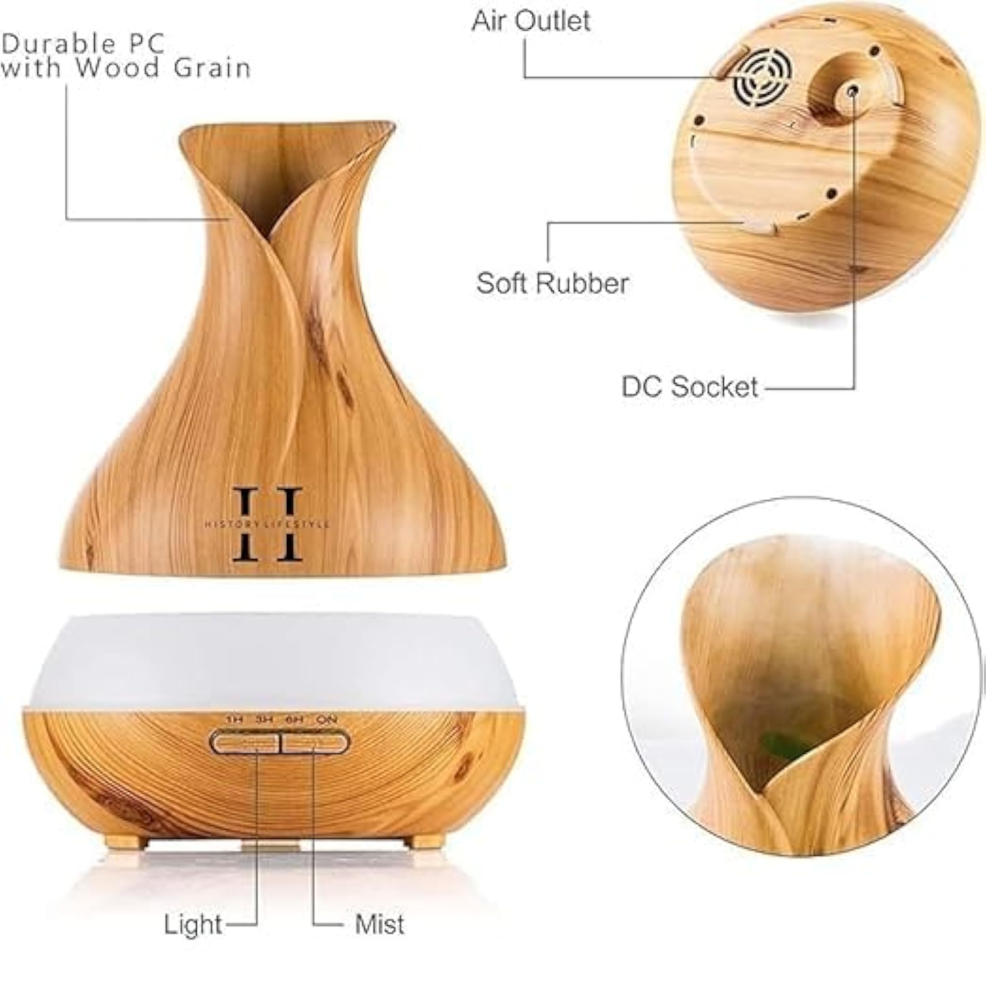 Polypropylene 550ml Premium 5 in 1 Essential Oil Diffuser
