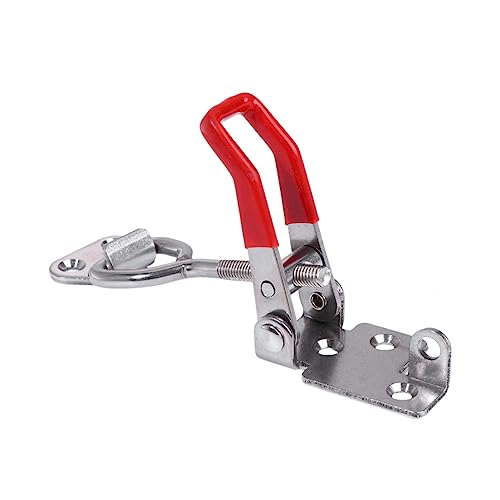 NULYLU Stainless Steel Toggle Bolt Clamps 4pcs Heavy Duty Latches Plastic Cover Easy to Install for Cabinet Door Case