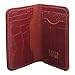 Etrie New York Unisex Leather Card Holder - Rich Red, Compact, Luxury Elegance for Fashion-forward Individuals