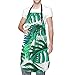 Hawajski fartuch kuchenny z liściem palmowym dla kobiet mężczyzn dzieci dziewcząt, regulowany wodoodporny śliniak do gotowania / grillowania / pieczenia/majsterkowania / ogrodnictwa, duży rozmiar z 2 kieszeniami