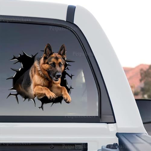 Image of Vinyl Dog Stickers - Car Decals for Women & Dog Lovers (GSD Mom)