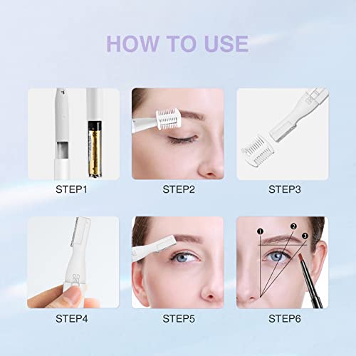 Touchbeauty Eyebrow Trimmer: Facial Hair Removal For Women - 2 In 1 Eyebrow Razor And Hair Remover - Painless Epilator For Eyebrow, Lips, Body #TOP6