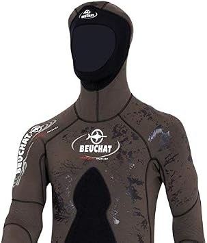 BEUCHAT Marlin Prestige 5mm Jacket with Hood Camouflage for Spearfishing - Scuba and Freediving