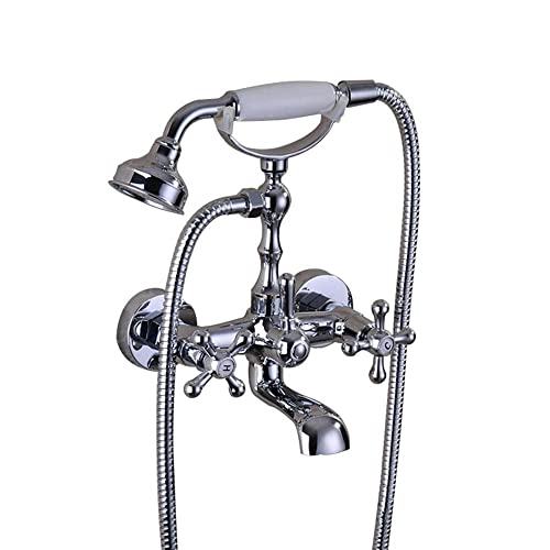 Retro Victorian Traditional Bath Mixer Tap With Shower