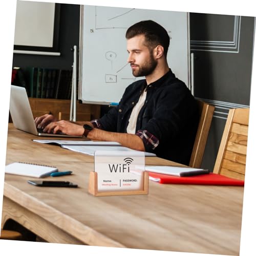Signe de reseau wifi en acrylique pour afficher facilement les codes internet aux clients - 7