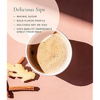 Art of Tea | Ginger Spice Chai Concentrate | 4 Pack 2.8 oz Chai tea bags (8 Servings per bag) | Chai Tea Latte Concentrate