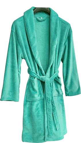 Bademantel Unisex Microfaser Saunamantel Morgen Supersoft Fleece Cashmere...