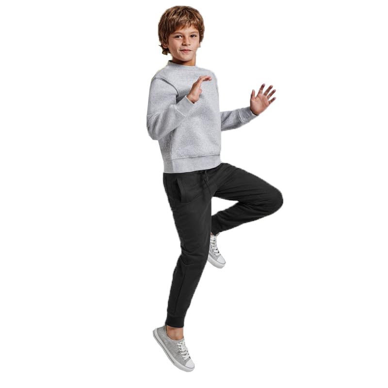 KINKIES Pantalón Largo Deportivo para niños - Pantalón con Cintura y Bajos Ajustado, Bolsillos Delanteros y Trasero
